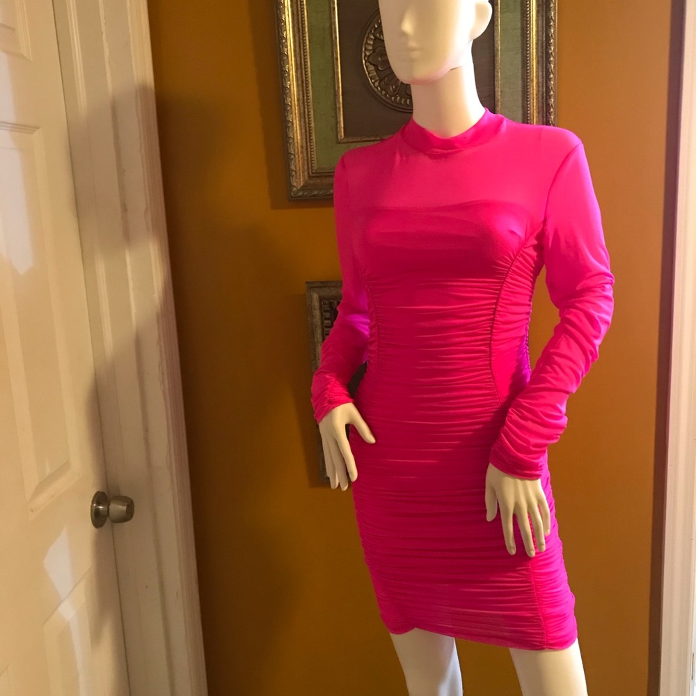 Sexy hot pink dress